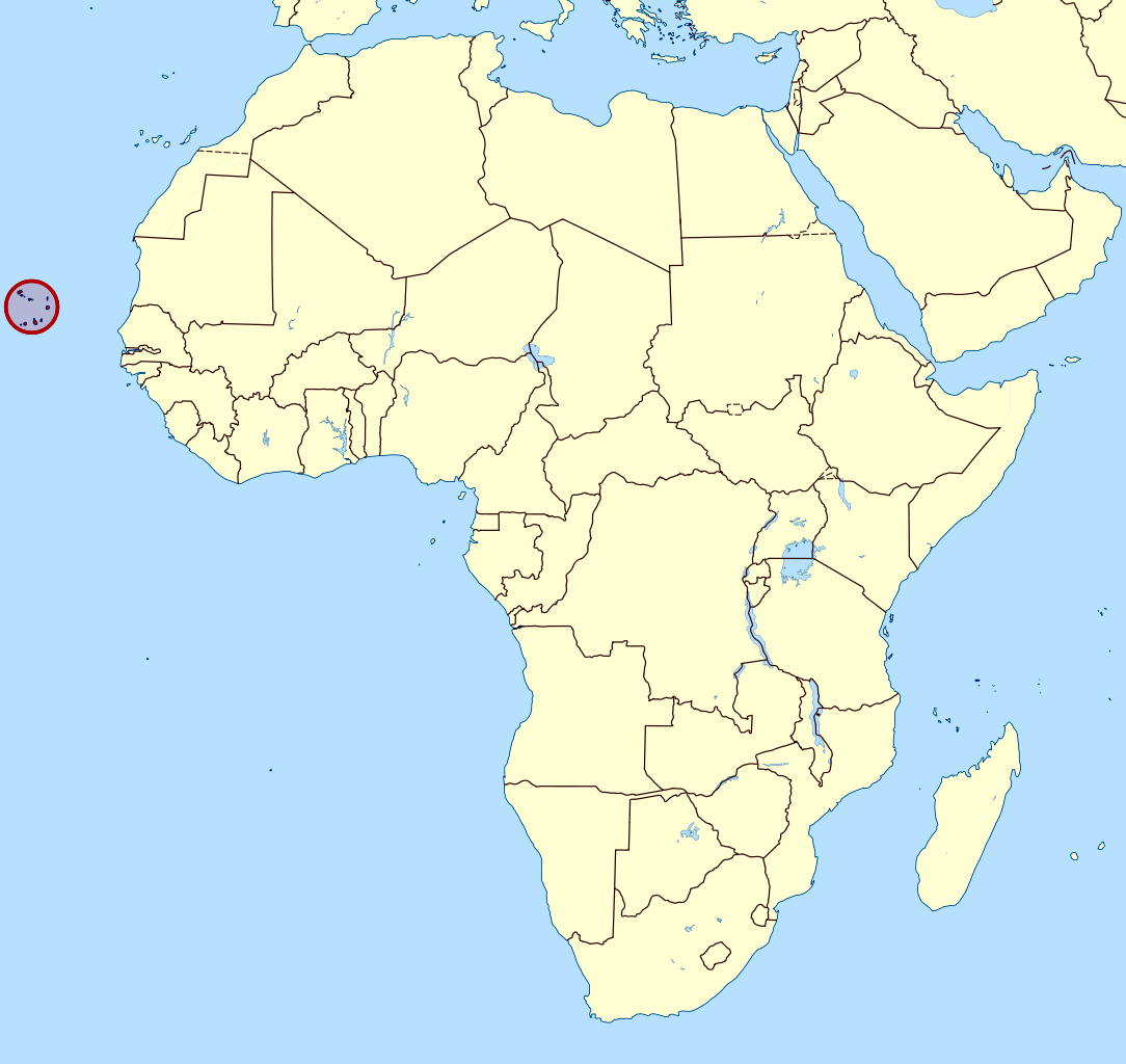 Detallado Mapa De Ubicaci n De Cabo Verde En frica Cabo Verde 
