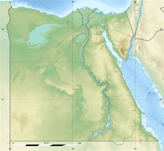 Detallado relieve mapa de Egipto