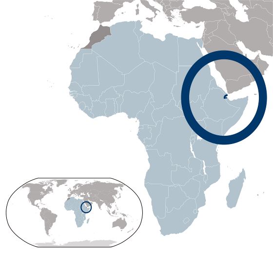 Grande mapa de ubicación de Yibuti