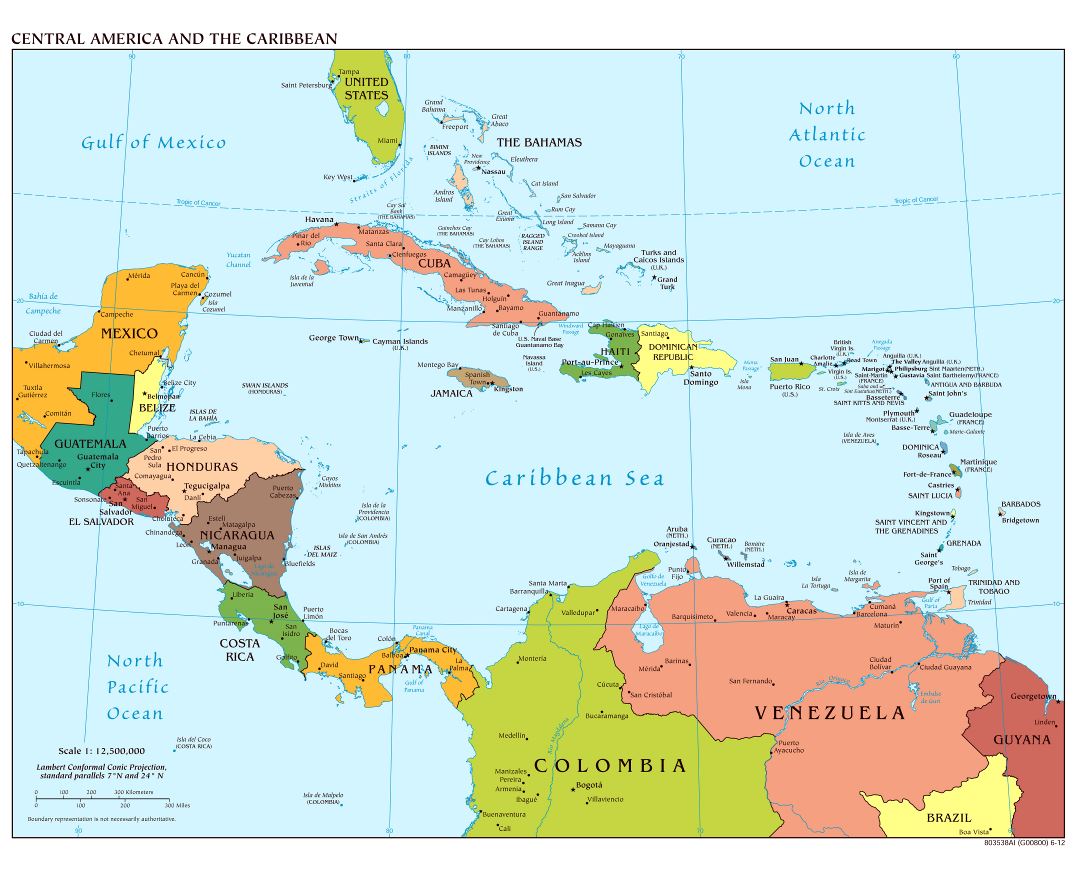Mapas de América Central y el Caribe | Colección de mapas  