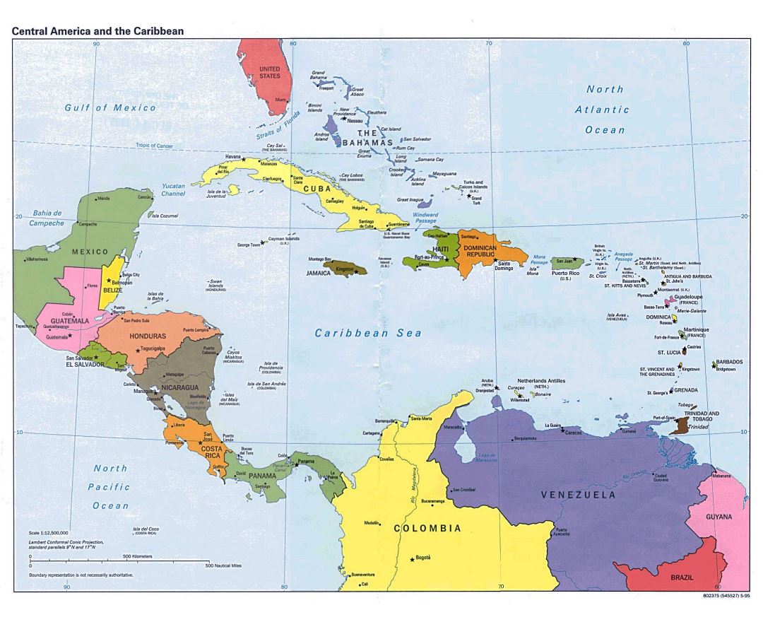 Mapas de América Central y el Caribe | Colección de mapas de América