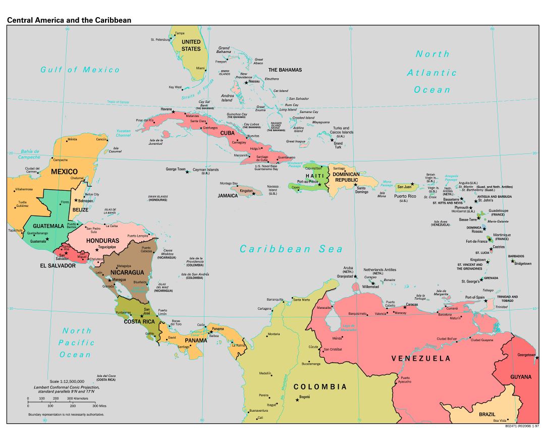 Mapas de América Central y el Caribe | Colección de mapas de América