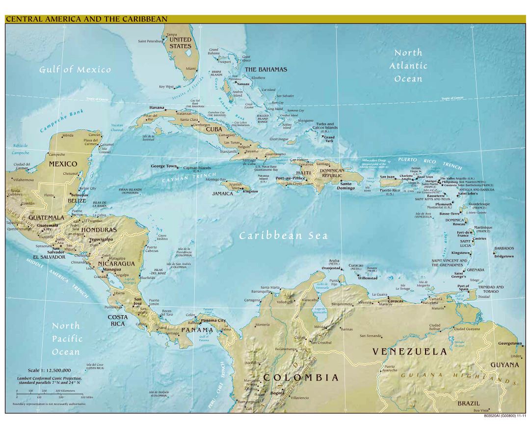 Mapas de América Central y el Caribe | Colección de mapas de América