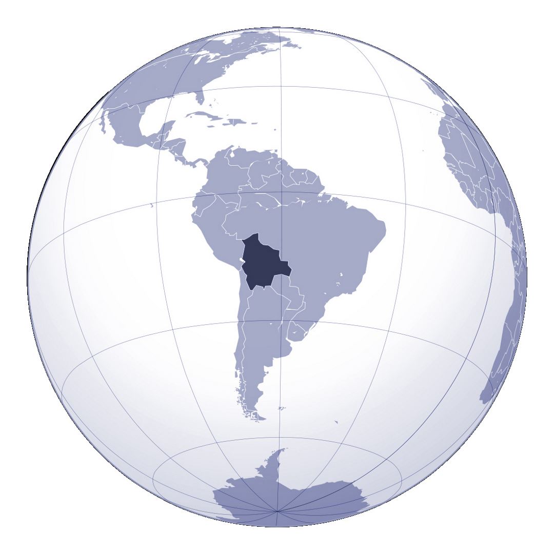 Grande detallado mapa de ubicación de Bolivia