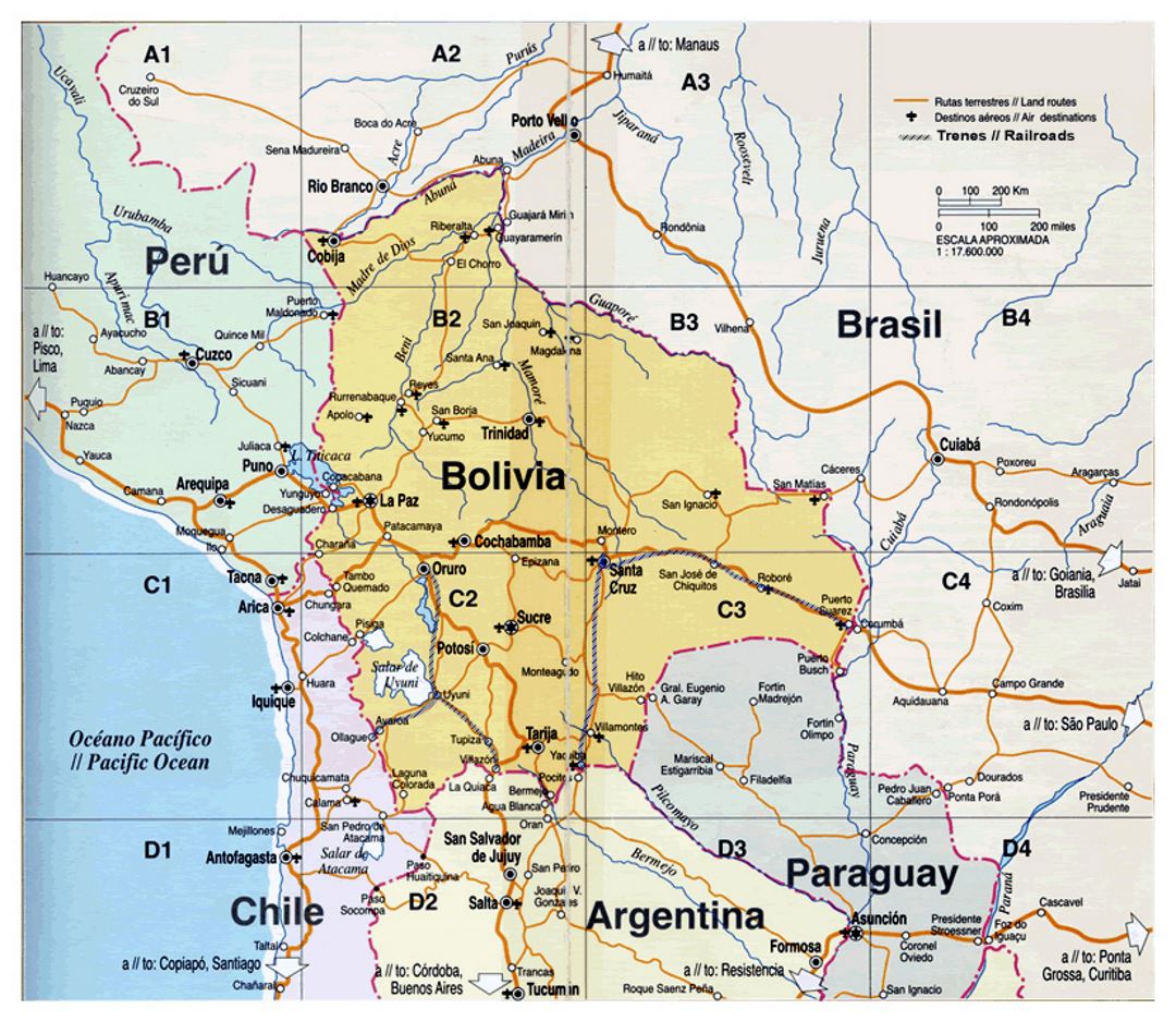 Mapa de Bolivia