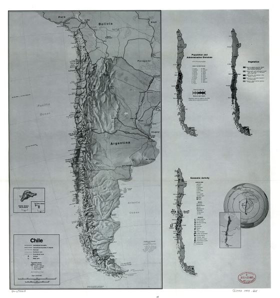 A gran escala mapa de perfil de país de Chile - 1983