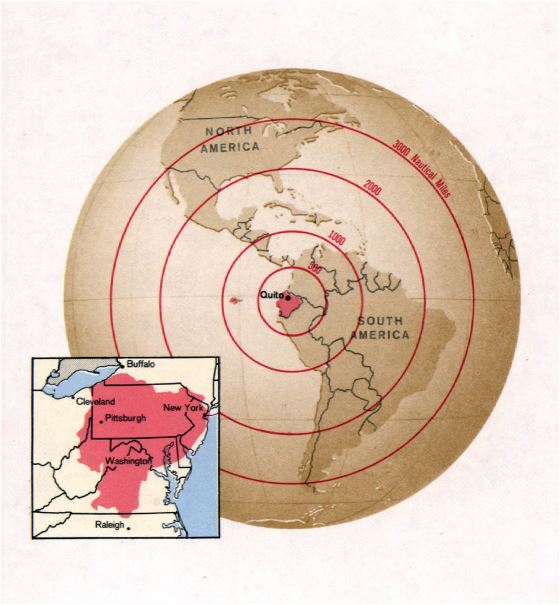 Detallado mapa de ubicación de Ecuador