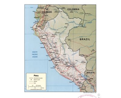 Peru 1812 Map Bookmark
