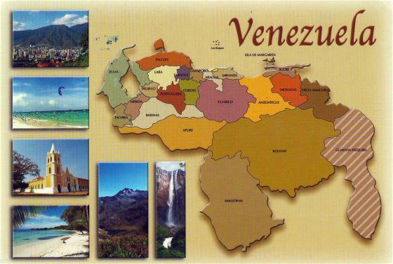 Grande mapa administrativo de Venezuela