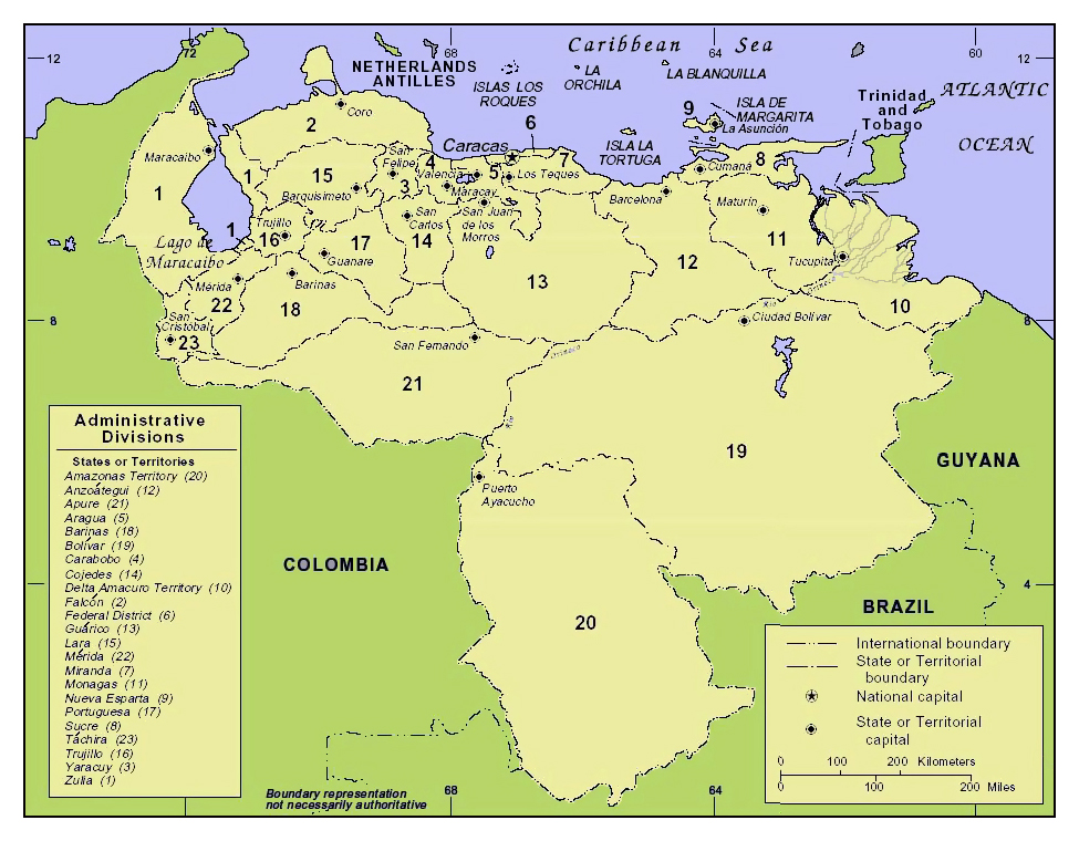 Grande Mapa De Administrativas Divisiones De Venezuela Venezuela Porn