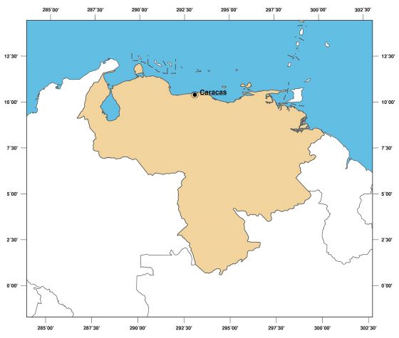 Grande mapa de Venezuela