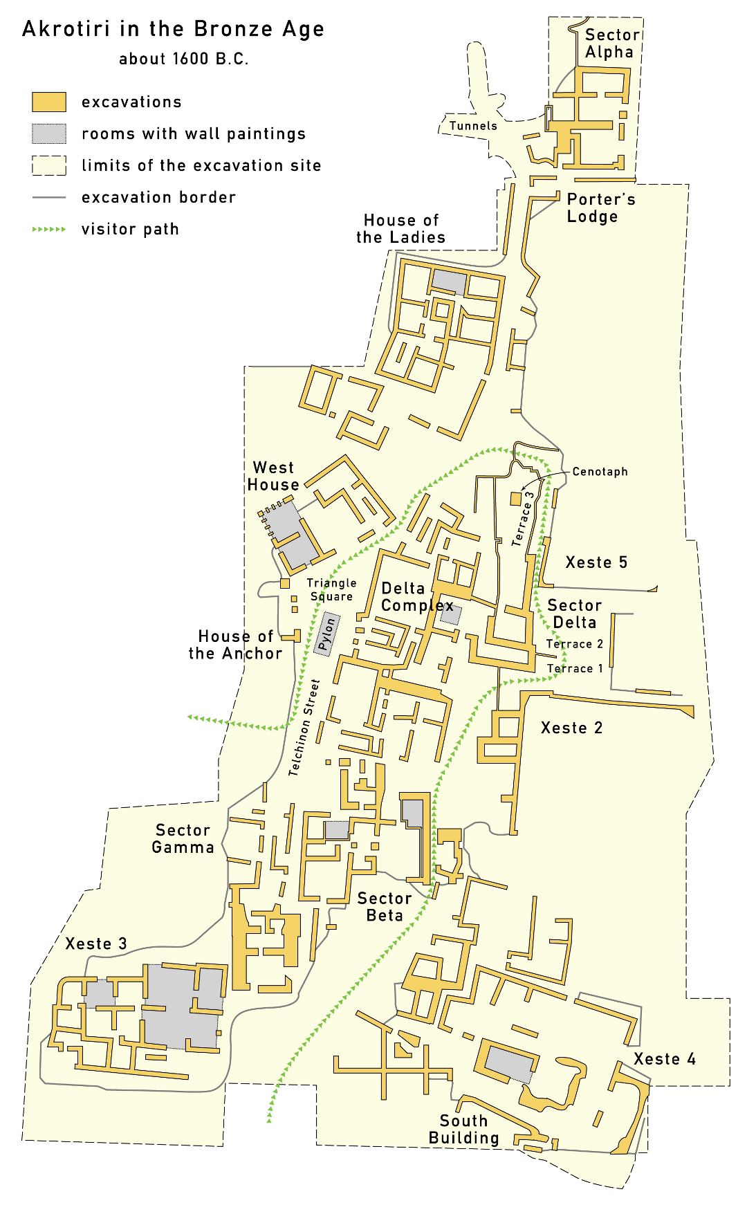 Grande mapa de Akrotiri 1600 BC