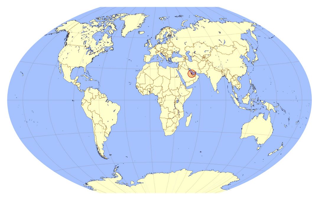 Grande mapa de ubicación de Catar