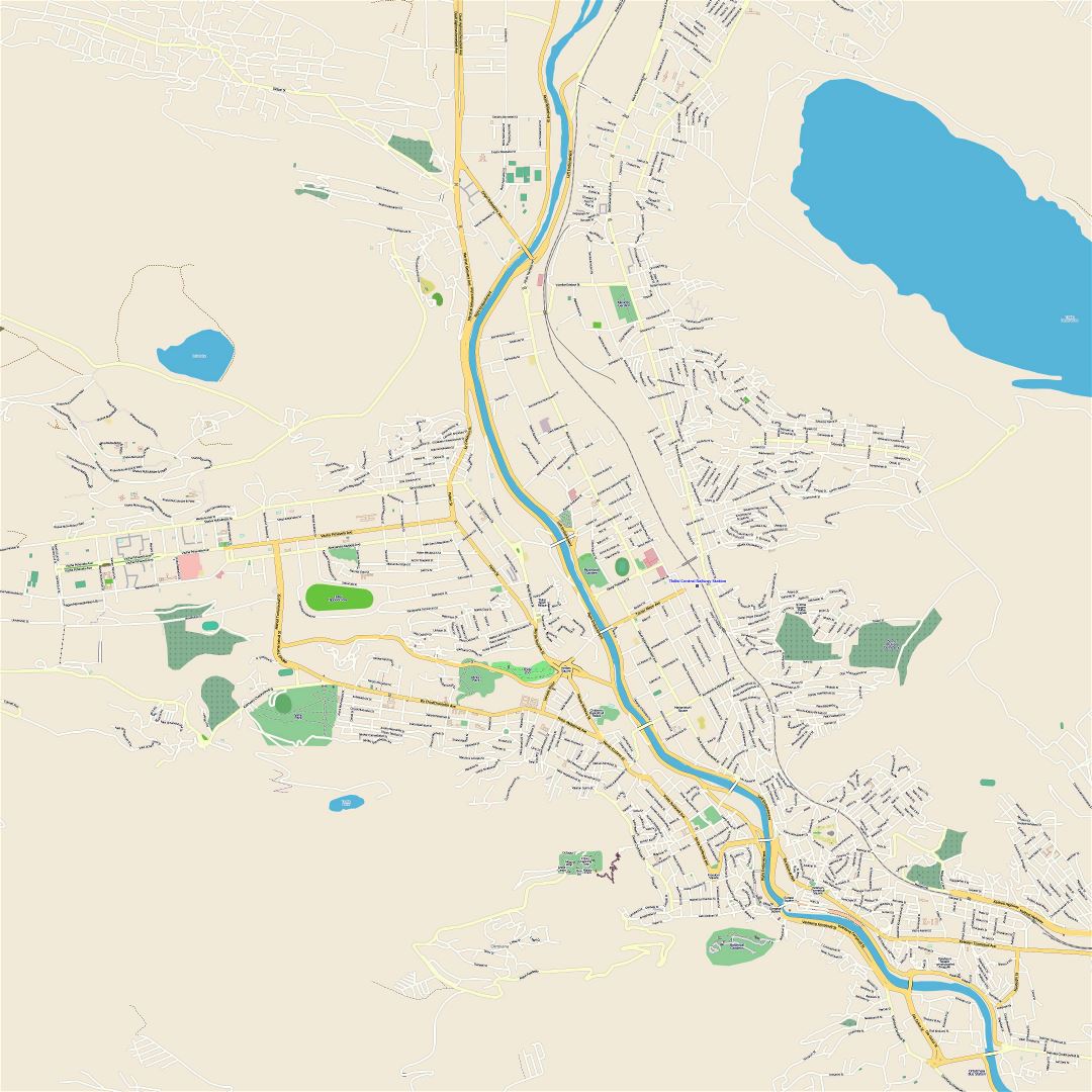 Grande mapa de carreteras de la ciudad de Tbilisi