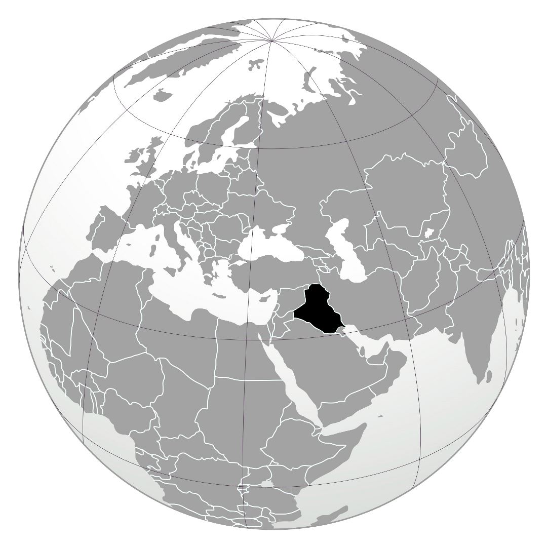 Grande mapa de ubicación de Irak