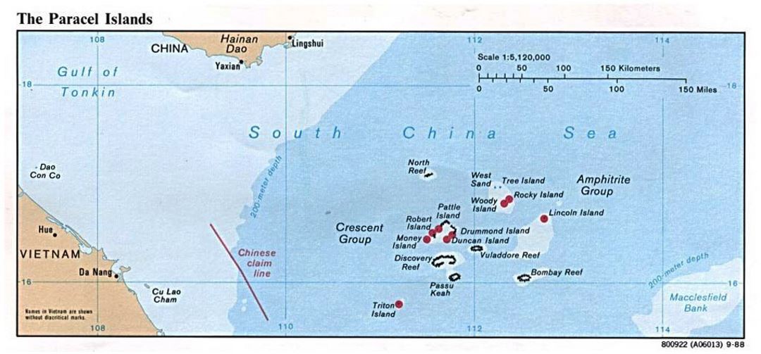 Detallado mapa político de las islas Paracelso - 1988