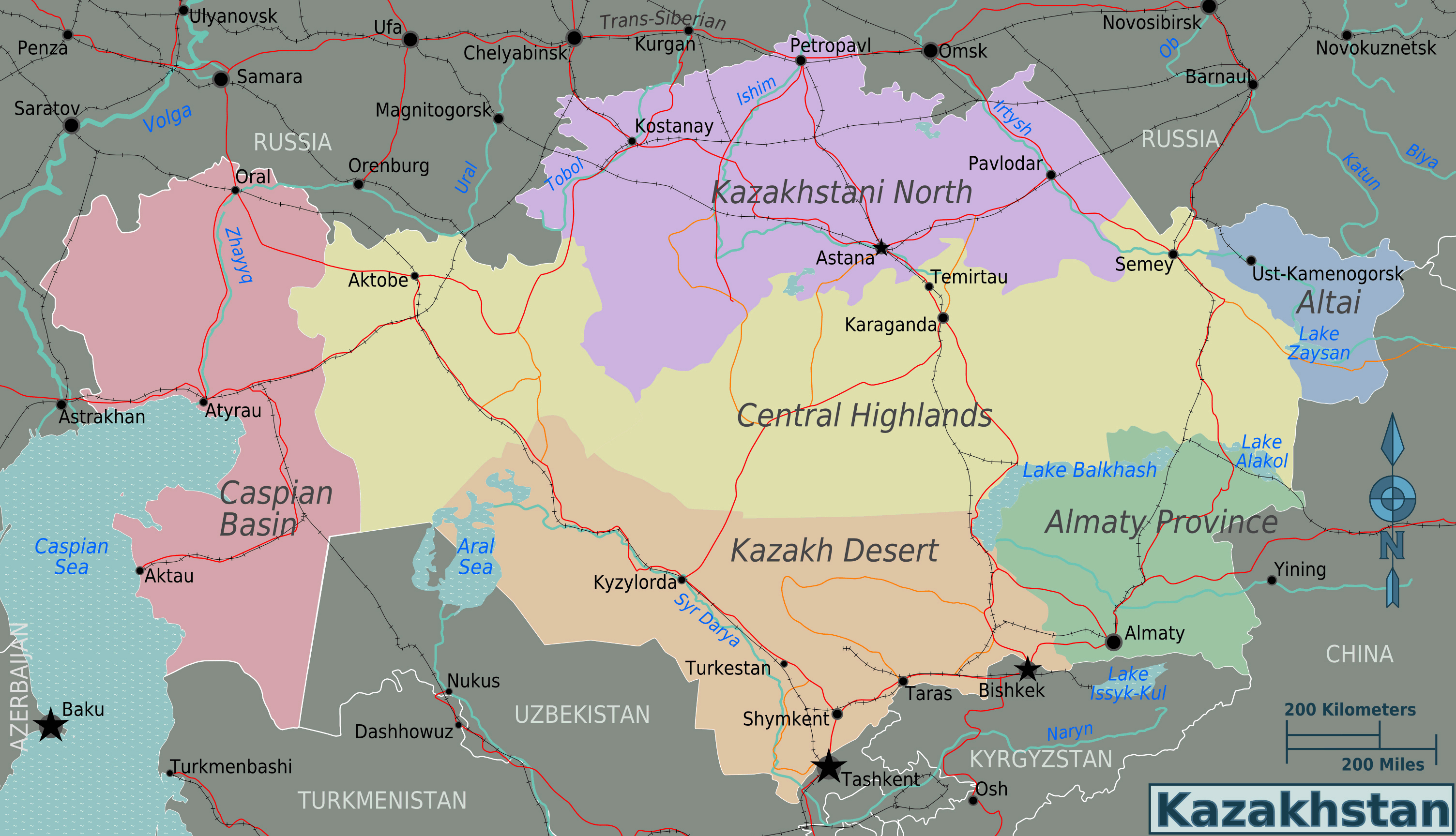 Geografska Karta Ukrajine Kazahstan Karta Kazahstana Autokarta | Sexiz Pix