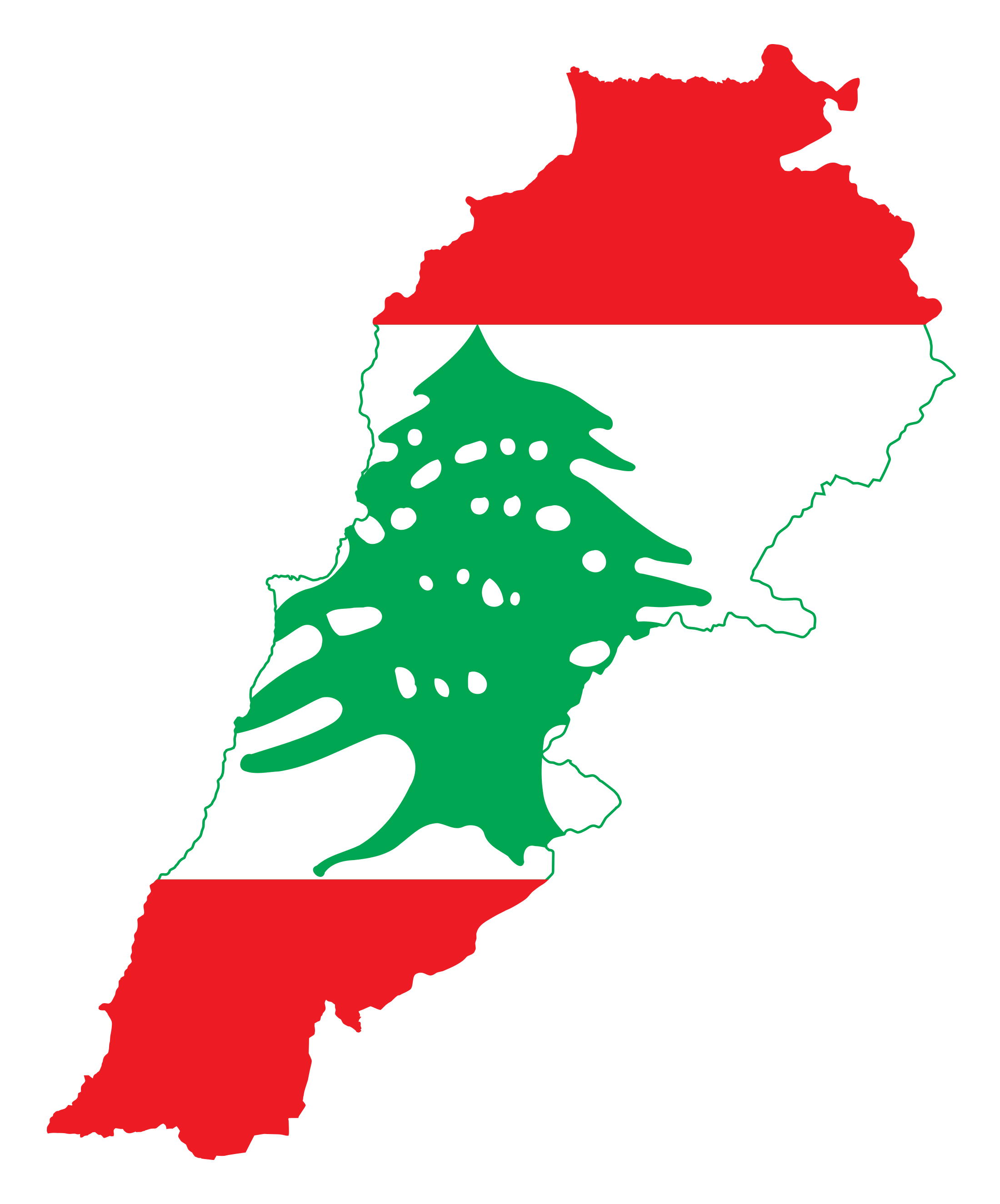 cadena ceja Agrícola Grande mapa de bandera de Líbano | Líbano | Asia | Mapas del Mundo