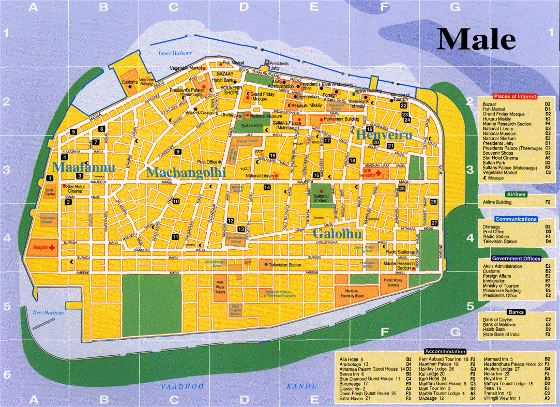 Detallado mapa de viaje de Malé