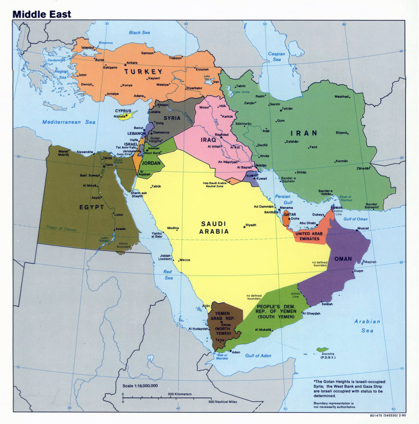 Mapa de países de Oriente Medio Freemap Mapa paises Mapas Mapa ...