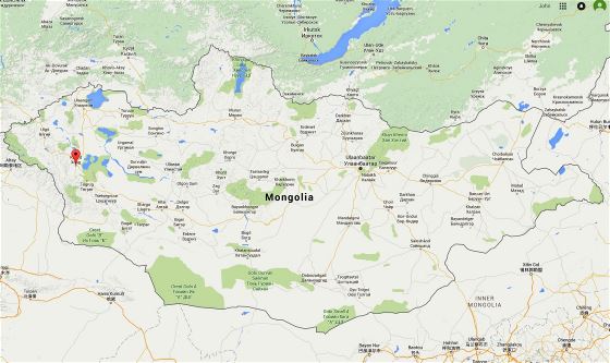 Grande mapa de Mongolia