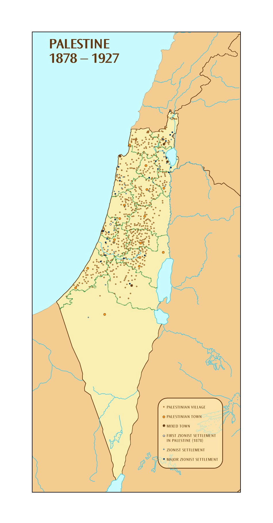 Detallado Mapa De Palestina 1878 1927 Palestina Asia Mapas Del Hot