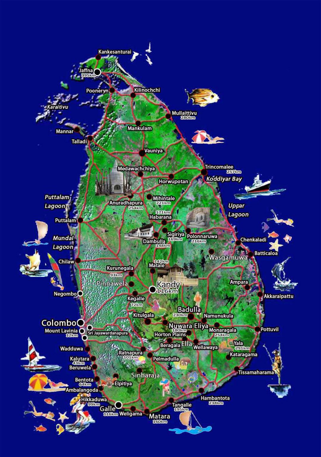 Mapa viaje Sri Lanka