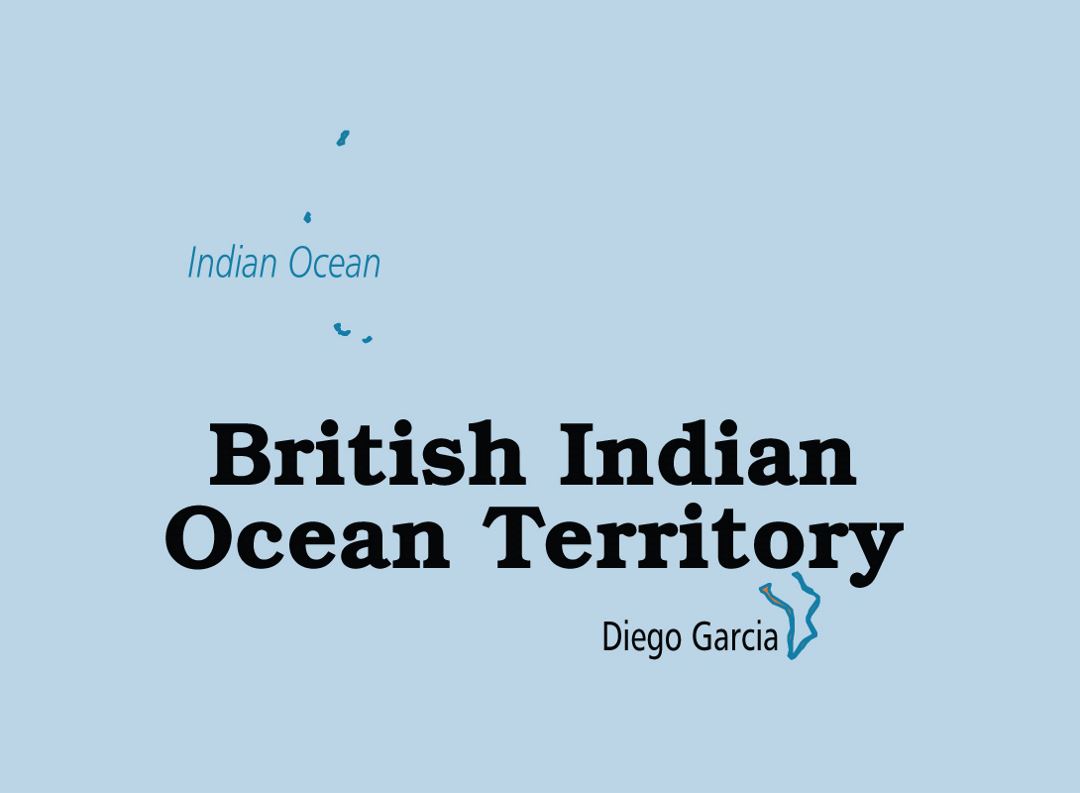 Mapa del Territorio Británico del Océano Índico