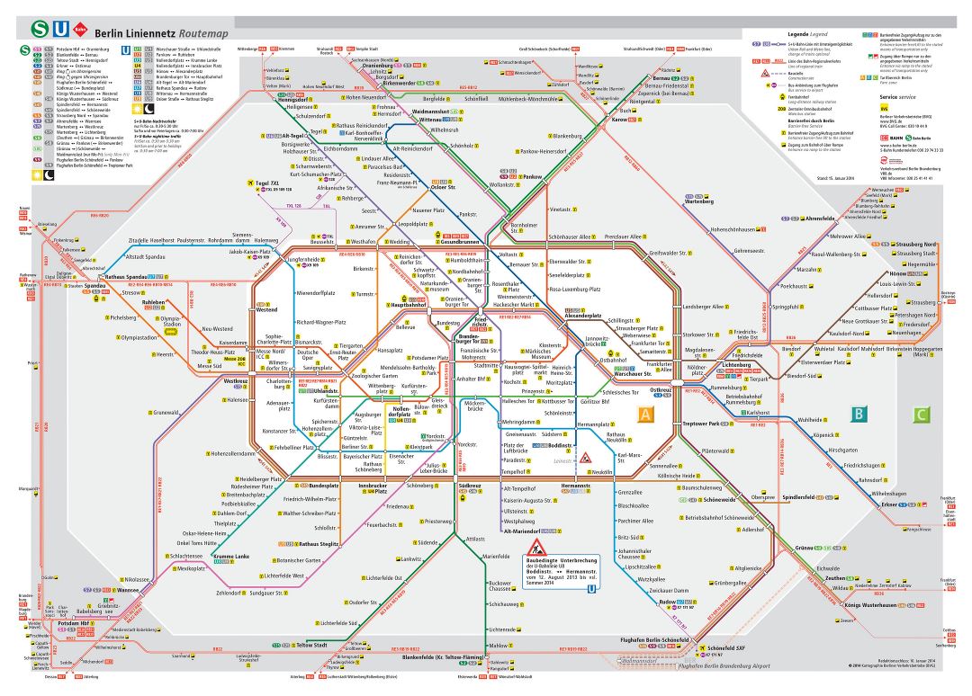 Gran mapa detallado de Berlín S-Bahn