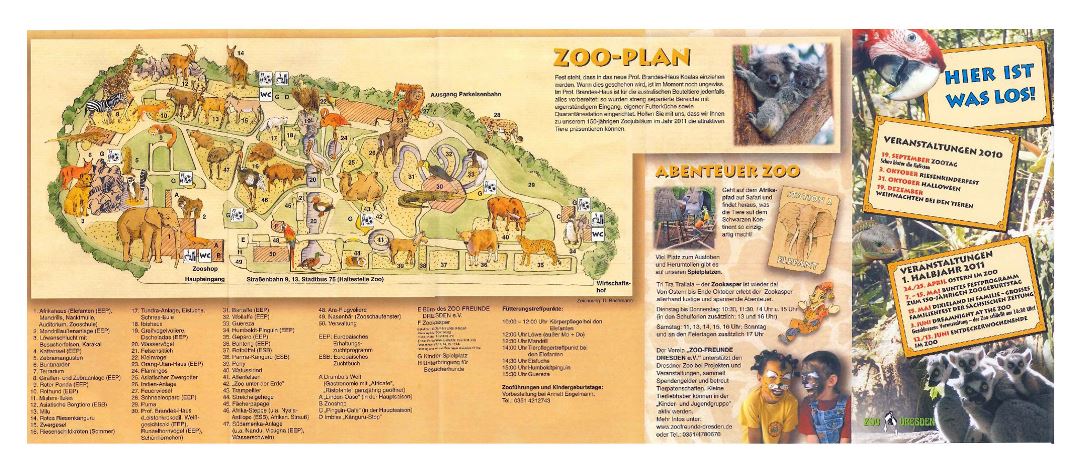 Gran mapa de Dresde Zoo