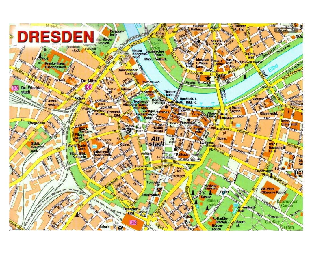 tourist map dresden