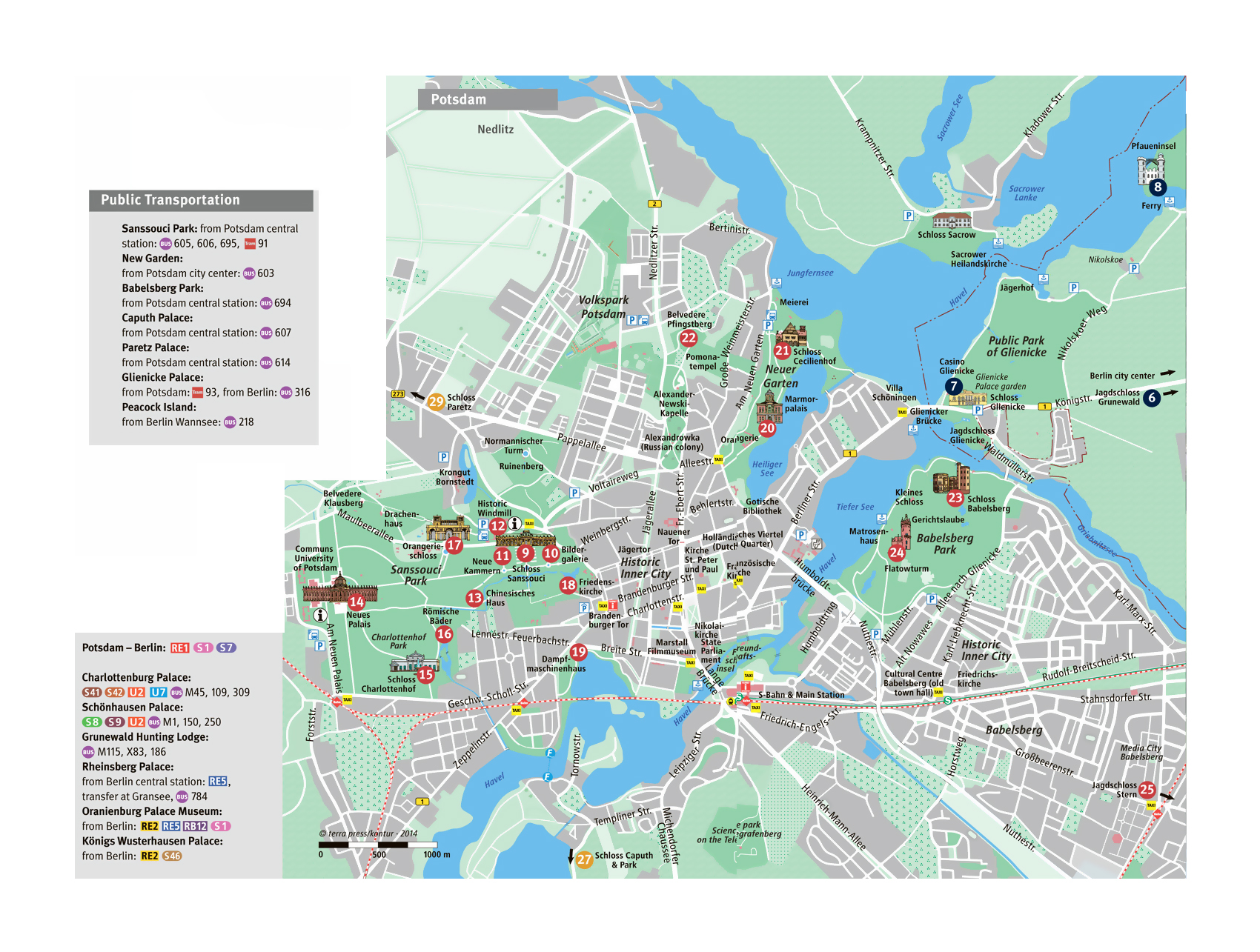 Mapa Grande De Potsdam Con El Transporte Publico Potsdam Alemania Europa Mapas Del Mundo