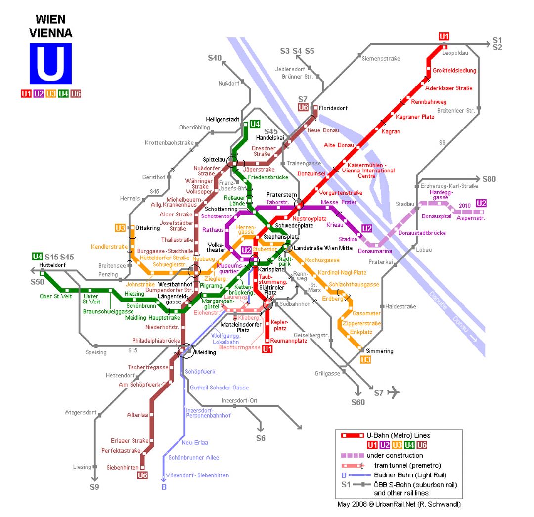 Mapa del metro de Viena