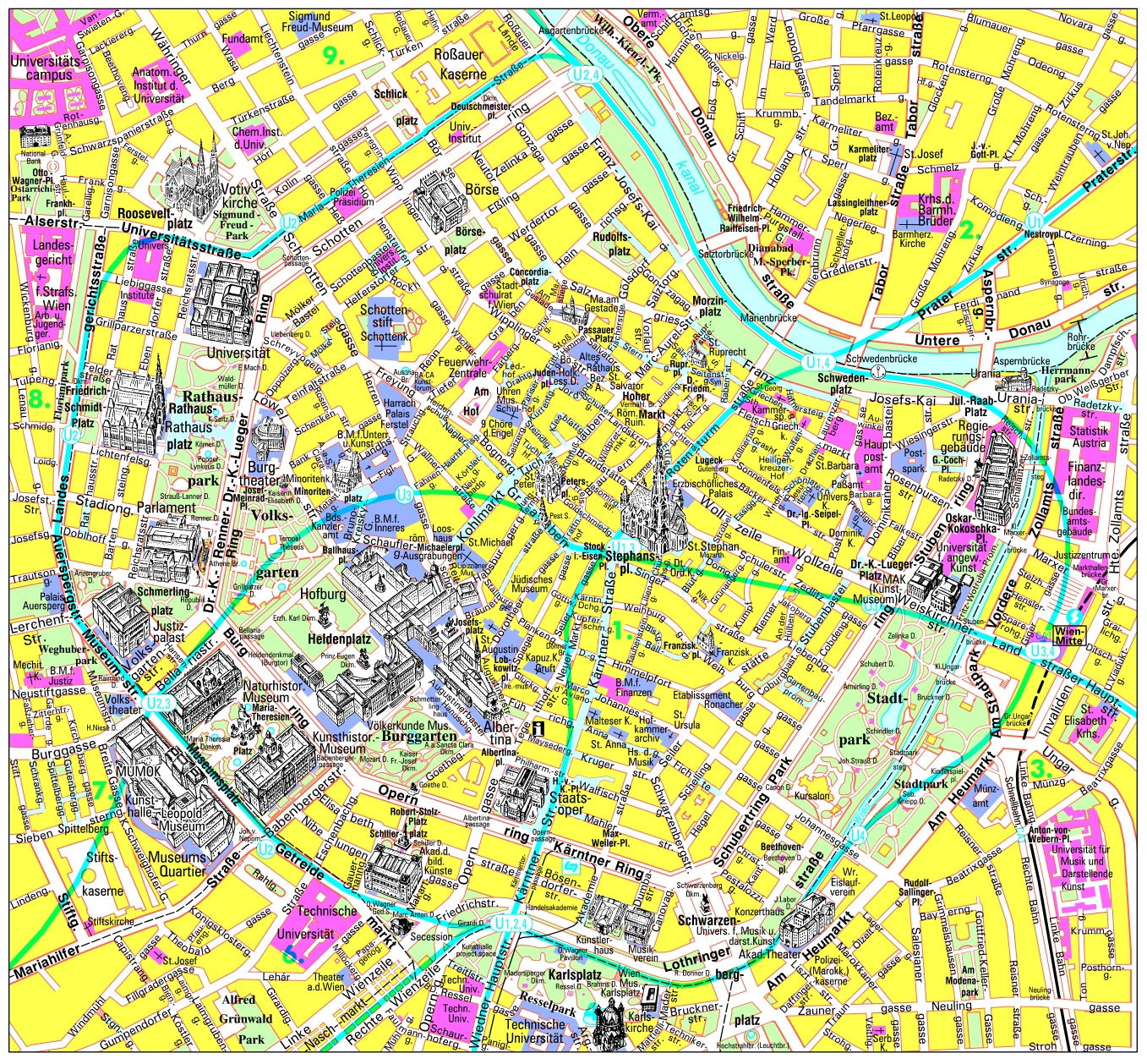 walking tour map vienna