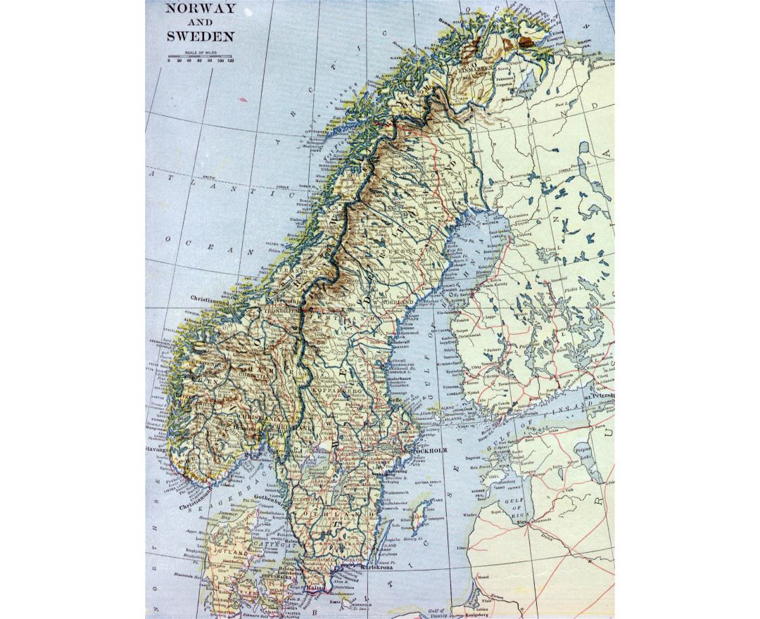 Mapa De Escandinávia - De Noruega, Suécia, De Finlandia E De Dinamarca  Ilustração Stock - Ilustração de europa, vermelho: 153814988