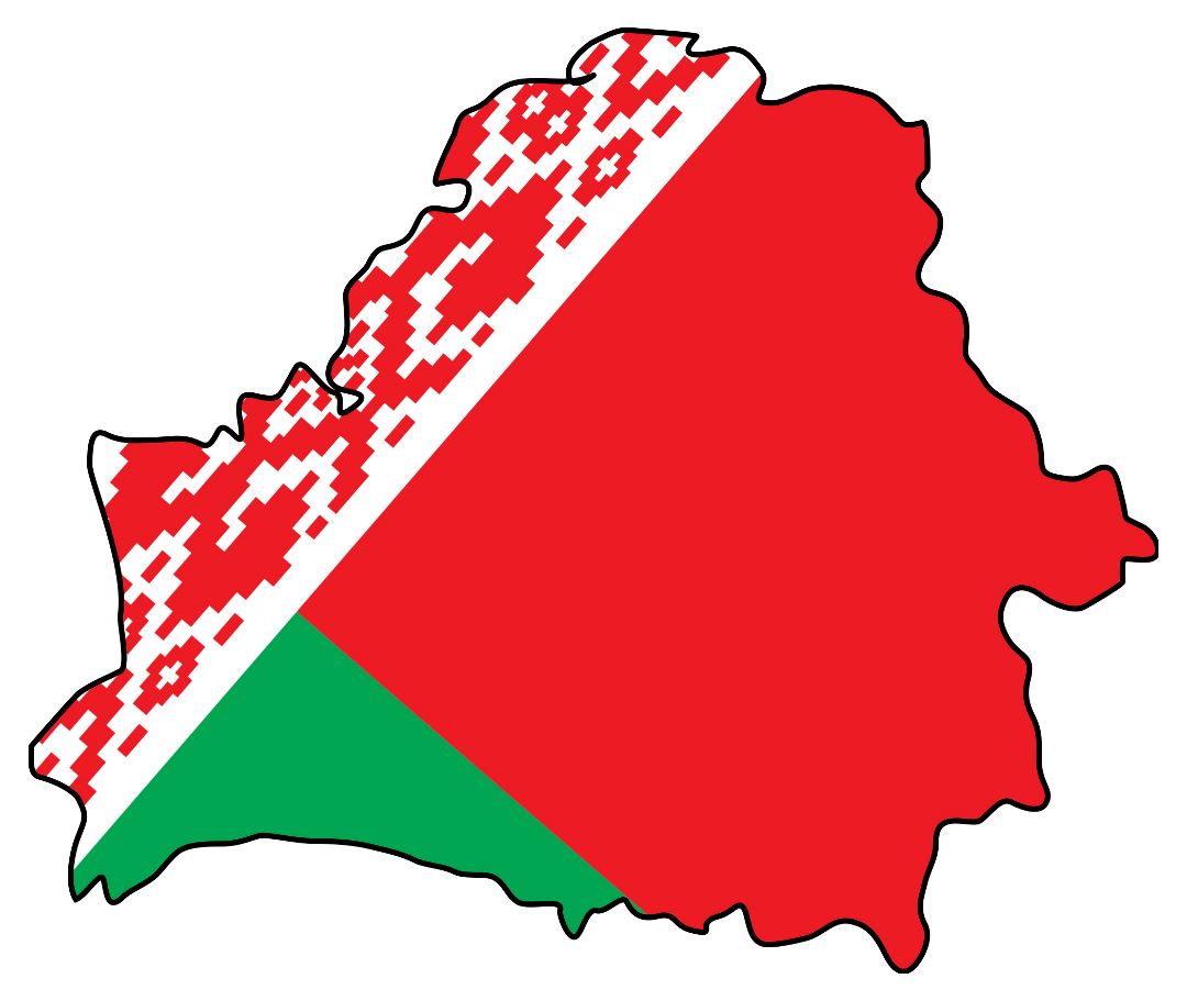 Mapa grande bandera de Bielorrusia