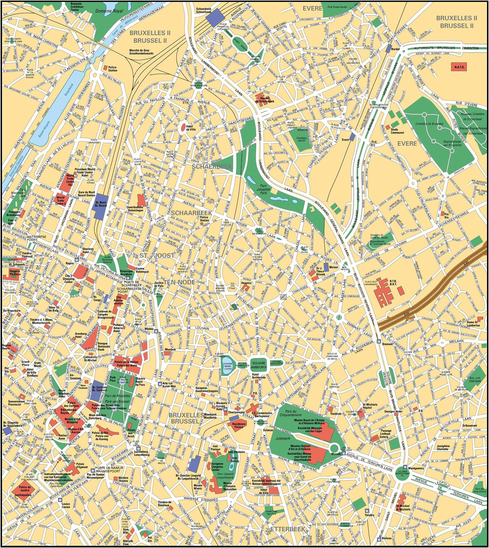 Espa ol Mapa Turistico Bruselas Foto Blackdragontours
