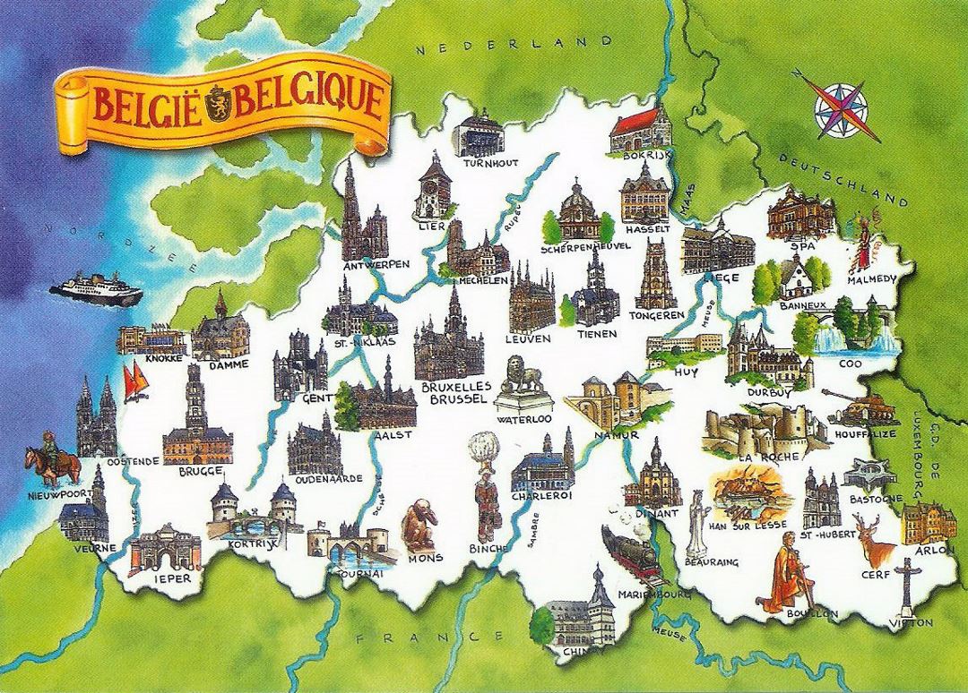Gran turismo ilustra un mapa de Bélgica