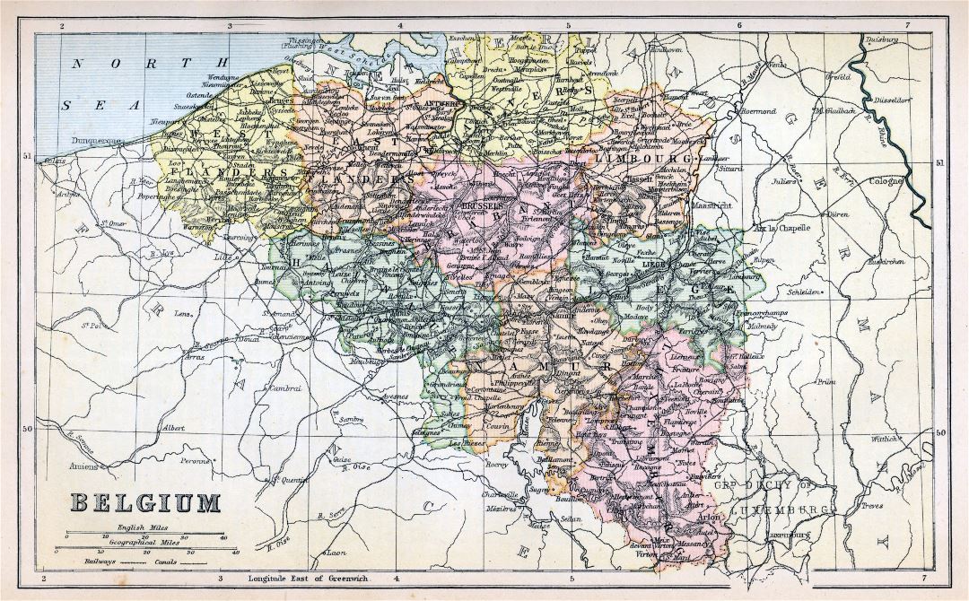 Mapa político y administrativo de edad detallada grande de Bélgica