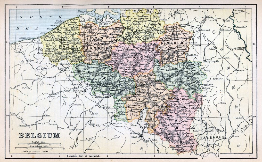 Mapa político y administrativo de edad detallada grande de Bélgica