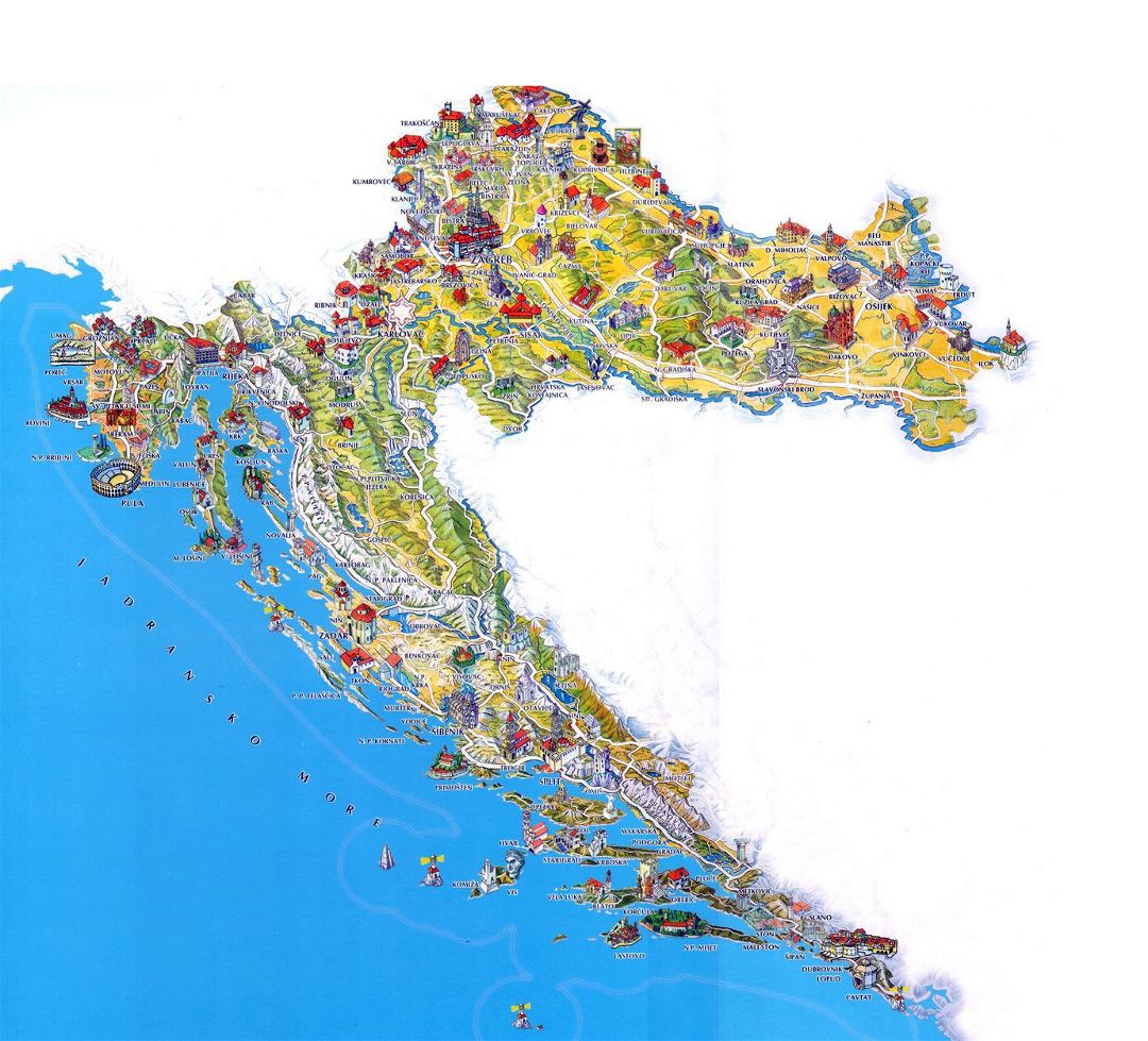 Gran turismo ilustra mapa de Croacia