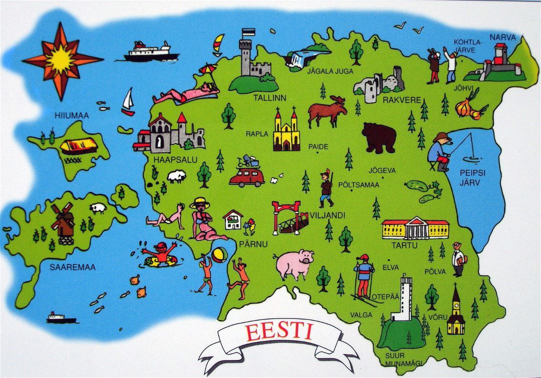 Gran turismo ilustra un mapa de Estonia
