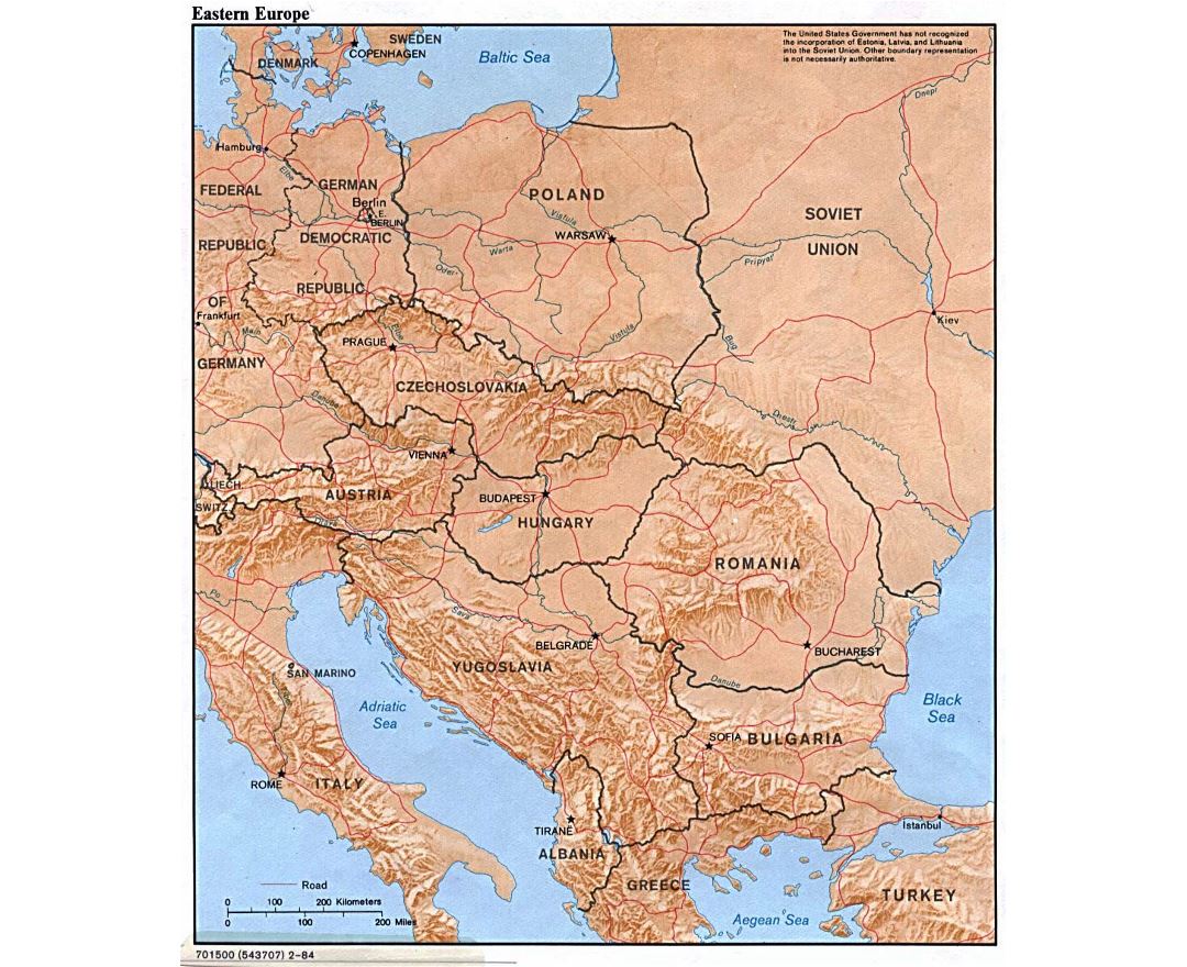Mapas de Europa del Este | Colección de mapas de Europa del Este