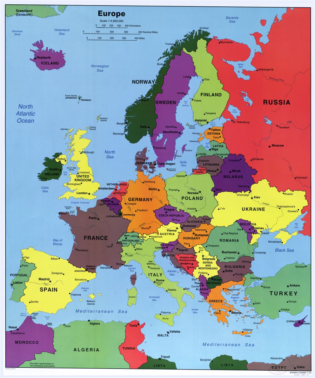 Gran Escala Del Mapa Pol tico Detallado De Europa Con Las Marcas De Gran Escala Del Mapa Pol tico Detallado De Europa Con Las Marcas De