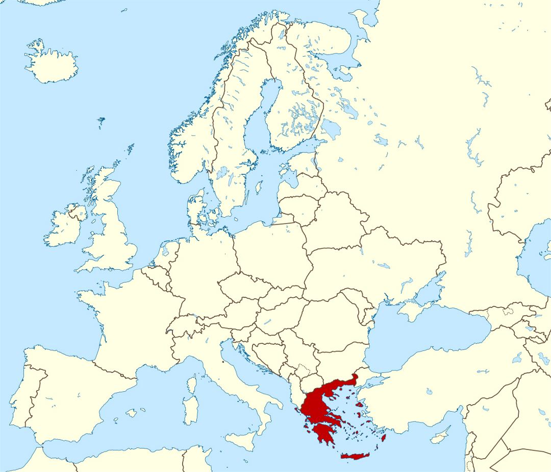 Mapa grande localización de Grecia