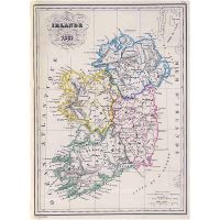 mapa político y administrativo de edad detallada de irlanda 1795