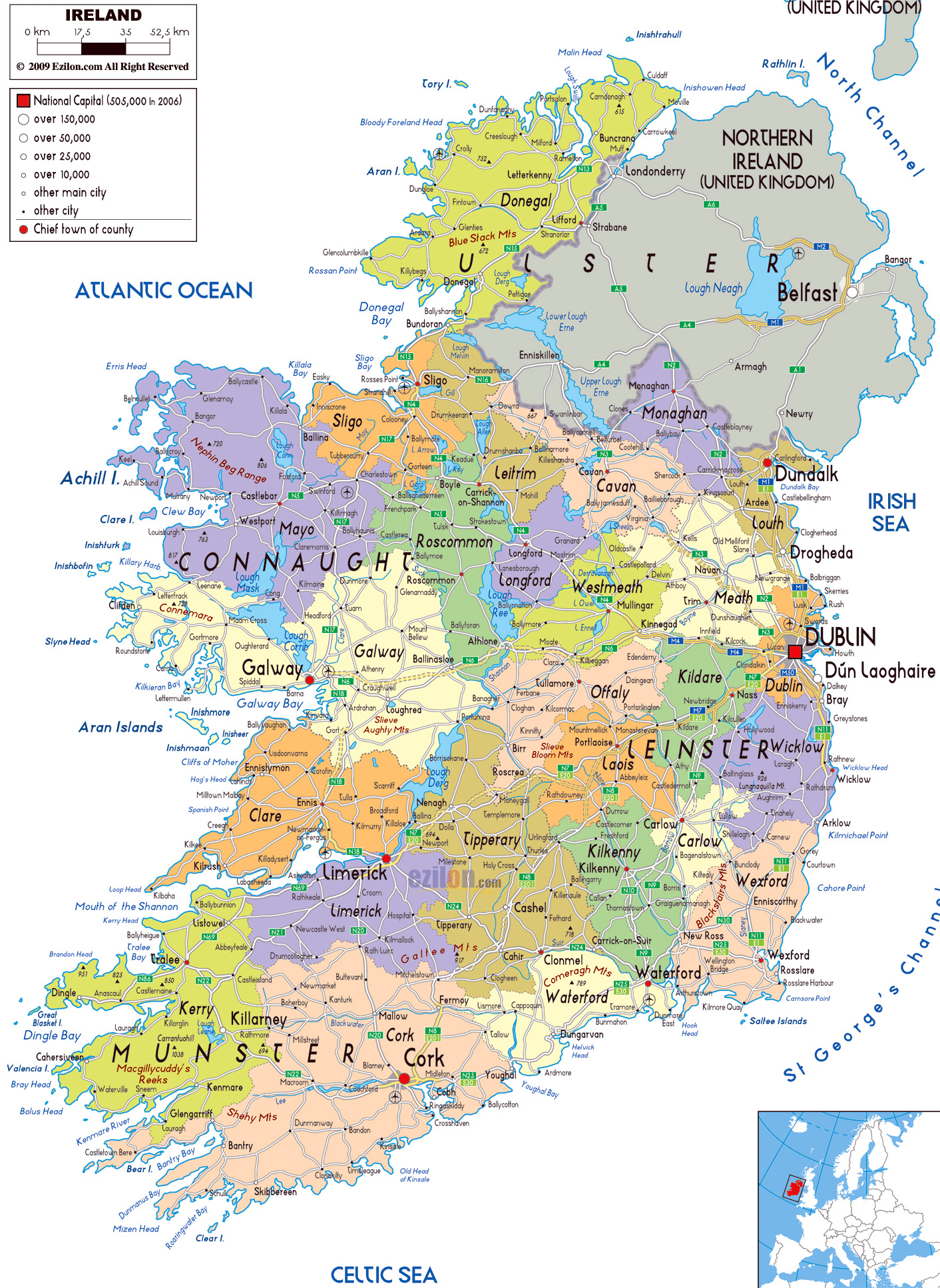 Varios vestíbulo Paquete o empaquetar imagenes del mapa de irlanda codo ...