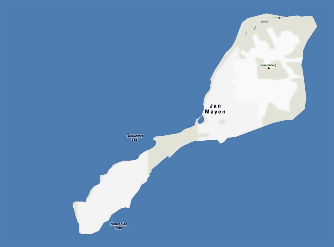 Mapa grande de la Isla de Jan Mayen