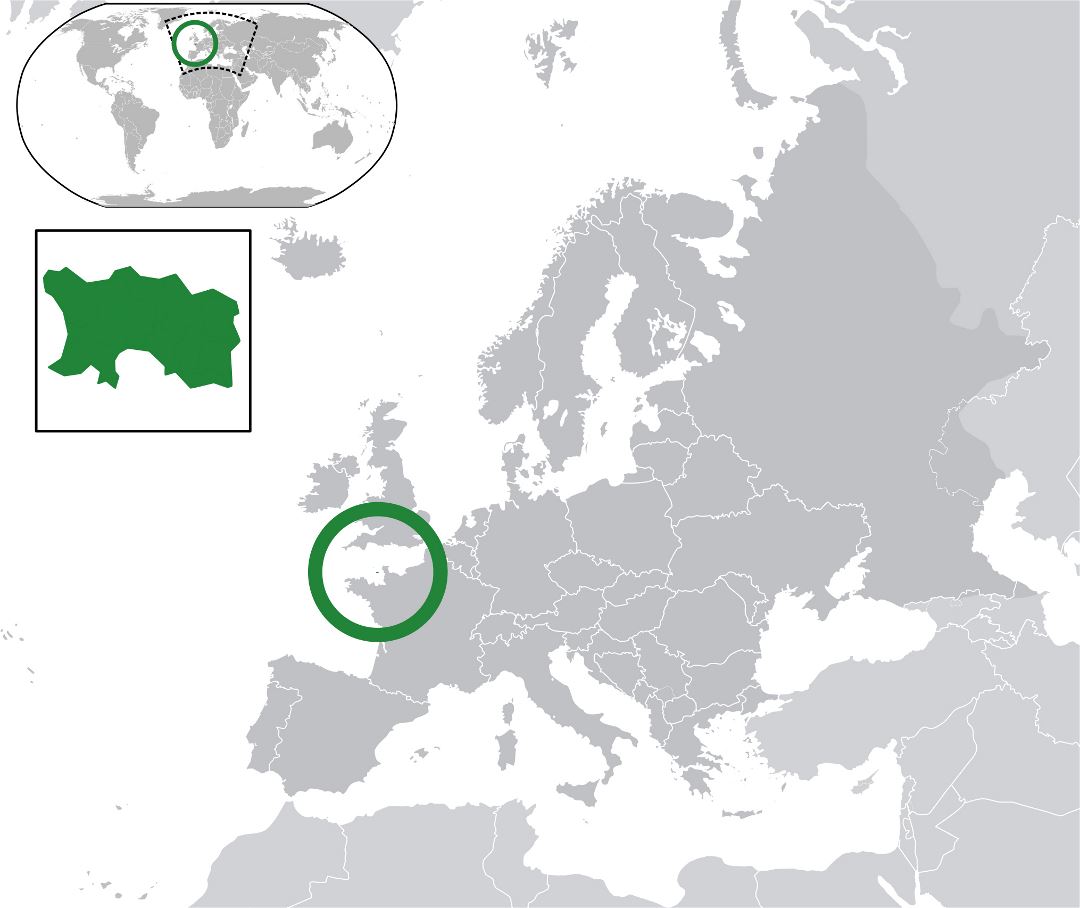 Mapa grande localización de Jersey