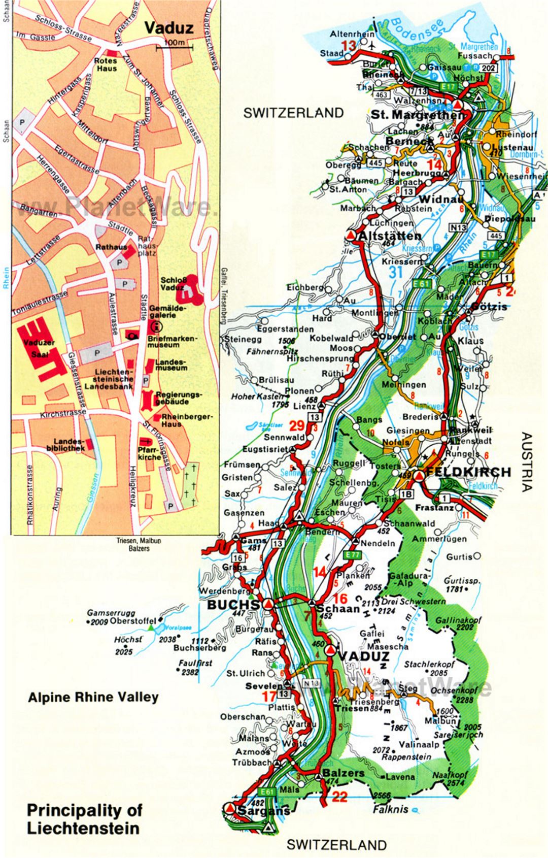 Detallada hoja de ruta de Liechtenstein